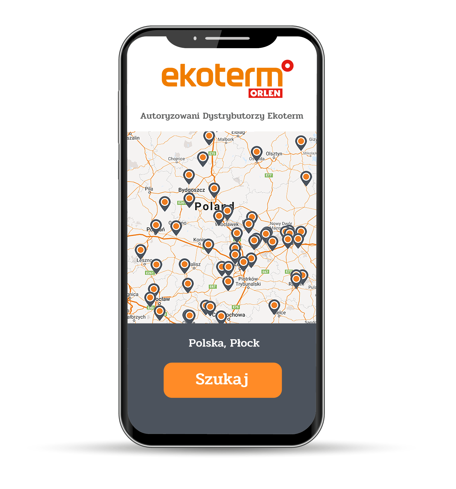 ekoterm - mapa punktów